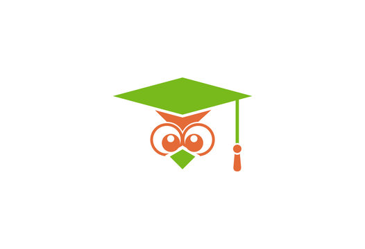 Graduation Owl Logo Vector