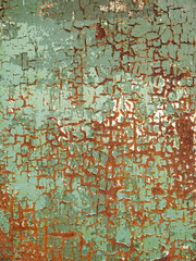 rust on green metal door texture