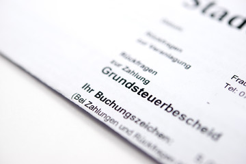 Fototapeta premium Grundsteuerbescheid
