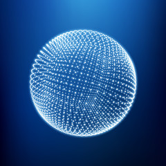 The Sphere Consisting of Points. Global Digital Connections. Abstract Globe Grid. Wireframe Sphere Illustration. Abstract 3D Grid Design. A Glowing Grid. 3D Technology Style. Networks - Globe Design.