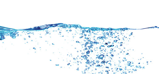 Water splash on the white