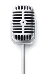 vintage silver microphone