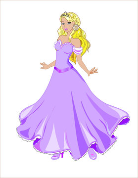 princess in purple dress