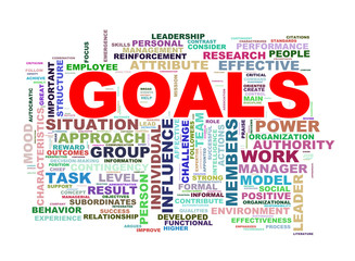 Goals wordcloud word tags