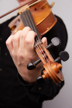 young man with a violin