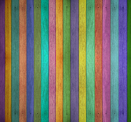 Colorful panorama wooden background.