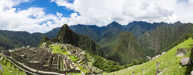 Photo sur Plexiglas Machu Picchu Sunny Machu Picchu Panoramic