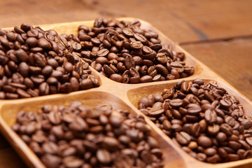 coffee beans on a platter