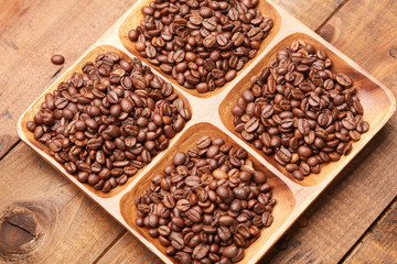 coffee beans on a platter
