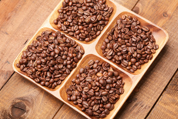 coffee beans on a platter