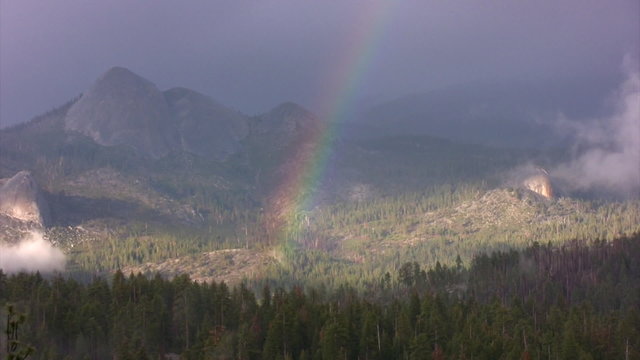 Yosemite Glacier Point Rainbow 2 Zoom Out