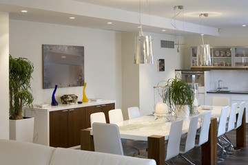 Modern guestroom interior in private house.  Studio.