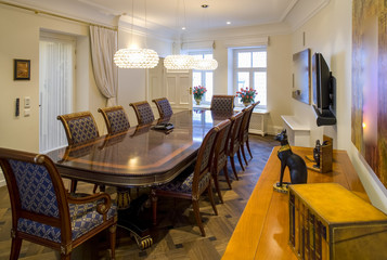 Modern meeting room interior in office.