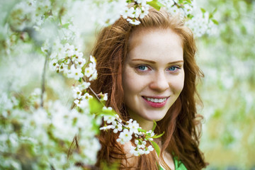 Romantic young woman portrait