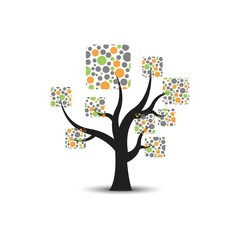 vector logo tree abstract