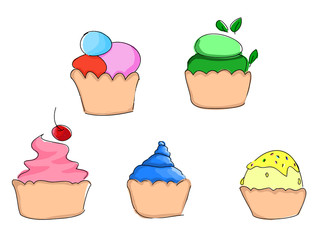 cupcakes with decorations