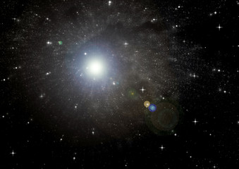 Obraz premium galaxy in a free space