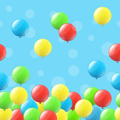 Seamless background with balloons