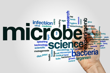 Microbe word cloud concept