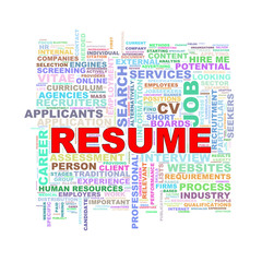 Resume wordcloud word tags