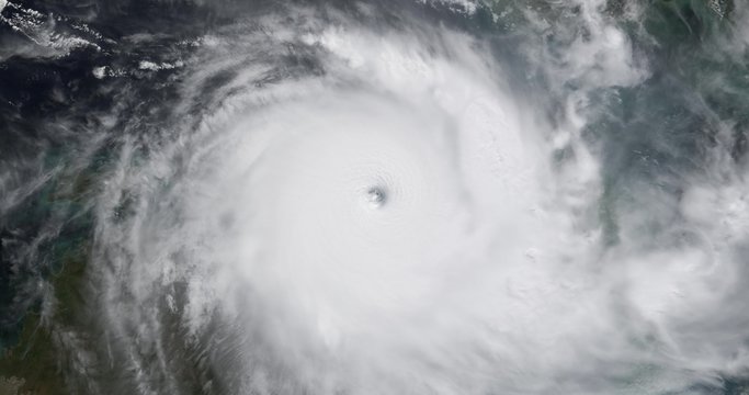 View from orbit of Cyclone Monica, the strongest named storm of  2006. Image: NASA.