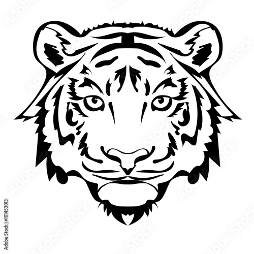 Ausmalbild Tigerkopf