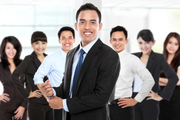 Fototapeta premium Group of asian young businessperson