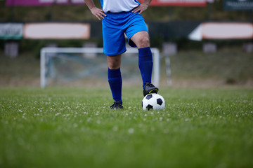 Obraz premium Football player with ball 