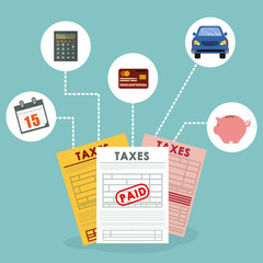 Pay taxes graphic design