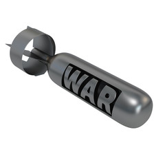 War nuclear bomb isolated on a white background. 3d illustration