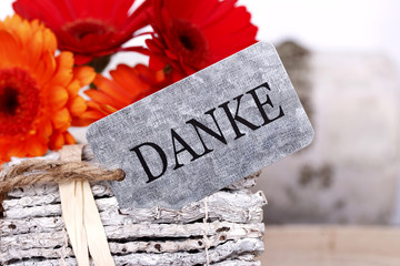 danke mit blumen