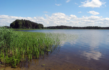 The lake in Latvia.