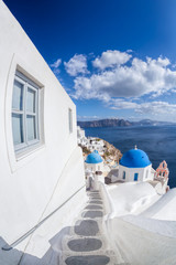Oia village on Santorini island in Greece
