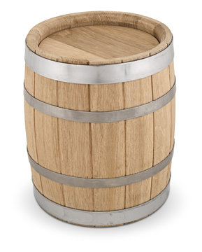 Oak wooden barrel