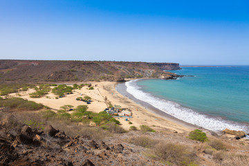 Fototapeta na wymiar Sao Francisco beach in Santiago in Cape Verde - Cabo Verde