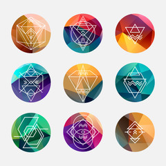 Set of abstract geometric elements