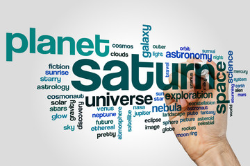 Saturn word cloud concept