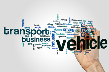 Vehicle word cloud concept