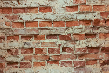 Red brick wall background 