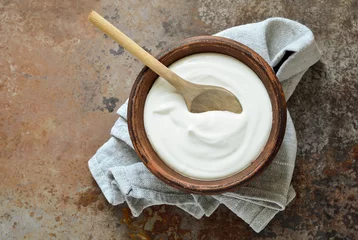 Foto op Canvas Homemade yogurt or sour cream © fortyforks