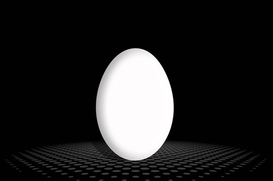 Huevo, fondo negro
