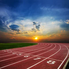Tuinposter Athlete Track or Running Track with nice scenic © subinpumsom