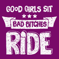 Vector image with motorcycle Biker quote.