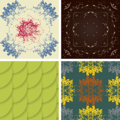 Set of vector seamless abstract patterns
