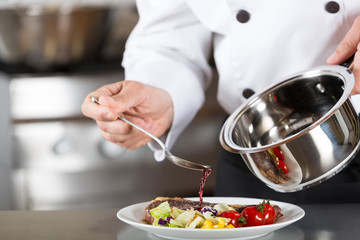Chef finishing your plate