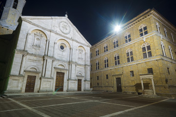Fototapeta na wymiar The historic center of Pienza, Tuscany, Italy 