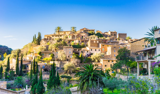 Idyllic view of a old mediterranean mountain village