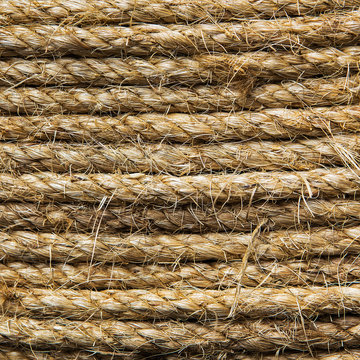 Abstract background made with white rope