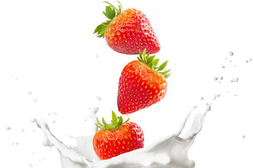 Milk Splash With Strawberries