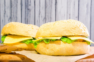 Homemade ukrainian burger